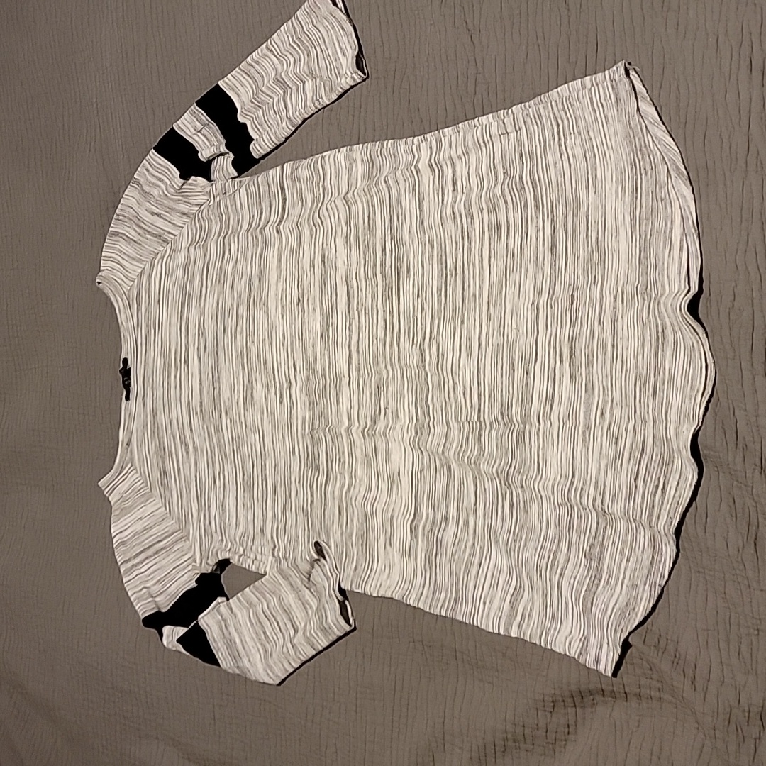 Forever 21 | Size Medium Gray Striped Midi Tshirt Dress